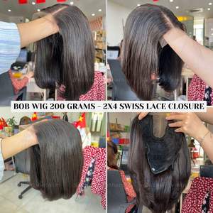 Prix de gros d'usine 100% cheveux vierges bruts Bob perruque douce et lisse extensions de cheveux vietnamiens Lace Front perruques cheveux humains - Product Image 4