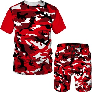 <b>Men</b> T shirts <b>Shorts</b> 2 Piece Sets 3D <b>Camo</b> Print Tracksuit Outfits Fashion Casual Man Women <b>Camo</b> print <b>shorts</b> t-shirt set - Product Image 3
