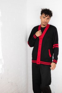 V-Neck High quality Full Sleeve <b>Cardigan</b> Solid Color 100% Acrylic Anti-Wrinkle Quick Dry Breathable Casual Winter Wear - Product Image 3