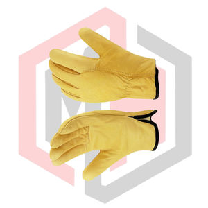 Gants de sécurité pour conducteur en cuir pleine fleur de vachette, doublure intérieure antidérapante, anti-coupure, sans silicone, sans poudre, usage général - Product Image 4