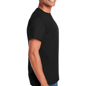 2026 <b>Men</b> 100% Cotton Knitted T-<b>Shirts</b> in <b>Black</b> with Front Logo Customizable Sizes Breathable Quick Dry <b>Short</b> <b>Sleeve</b> - Product Image 6