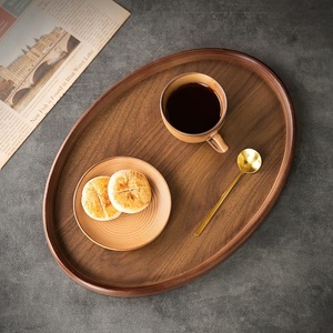 Plateau de rangement et de service ovale élégant avec rebord surélevé lisse, idéal pour le café, les collations et le petit-déjeuner, parfait pour la décoration de table et l'usage quotidien - Product Image 2