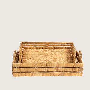King Craft Viet Woven Tray asket <b>Rectangular</b> Straw Water Hyacinth <b>Storage</b> <b>Basket</b> Wicker Box Made in Vietnam - Product Image 6