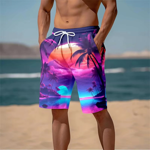 Nouveauté été : Short de plage Harajuku 3D imprimé cocotiers, motif palmiers, pour hommes – Vente en gros - Product Image 3