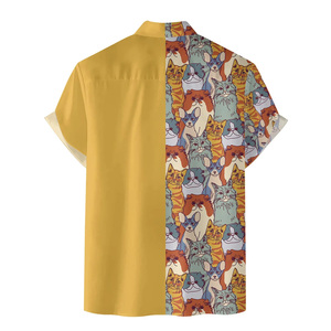 Service OEM Chemises Hawaïennes Décontractées pour Hommes 100% Polyester Manches Courtes Col Rabattu Couleur Unie Respirantes Coupe Classique Écologiques Séchage Rapide - Product Image 5