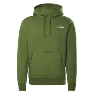 Jersey cómodo y transpirable personalizado su propio logotipo con sudaderas con capucha de bolsillo de canguro ropa informal mezclada de algodón básico - Product Image 1