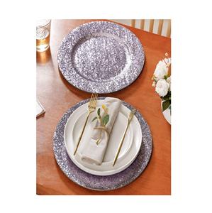 Coffre-fort Vente en gros Accueil Hôtel Assiette à dîner en acier inoxydable Plats Or Assiettes de présentation Plateau de service alimentaire Assiette de mariage en acier - Product Image 6