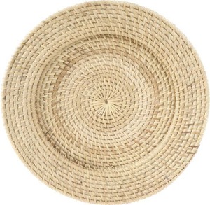 Hot Selling Natural Rattan Charger Plates With <b>Beads</b> Customize Sizes Variety of Colors Handmade Rattan <b>Placemat</b> for Table Decor - Product Image 5