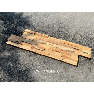 แผ่นผนังไม้สักรีไซเคิลหลากสีสัน สำหรับตกแต่งวิลล่าสไตล์โมเดิร์น ลายเรขาคณิตแบบชนบท ดูดซับเสียง เหมาะสำหรับห้องนั่งเล่น อพาร์ทเมนต์ และโรงแรม - Product Image 5
