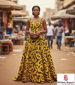 Tissu en coton imprimé africain Ankara Kitenge à motifs traditionnels pour robes, vêtements de mode, couture et artisanat textile - Product Image 4