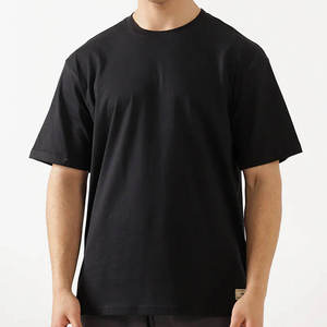 Wholesale Oversized Cotton Fleece T-Shirt Men 120g Heavyweight Eco-Friendly Quick Dry <b>Drop</b> Shoulder Custom Digital Printing - Product Image 3