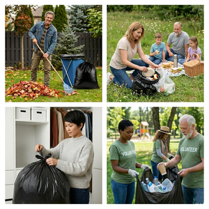 ถุงขยะ TH GB-014 ขนาด 55-60 แกลลอน พร้อมหูหิ้ว ถุงขยะขนาดใหญ่ แข็งแรงทนทาน สำหรับงานก่อสร้างกลางแจ้ง อุตสาหกรรม และการใช้งานเชิงพาณิชย์ - Product Image 6