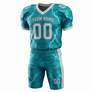 Ensemble personnalisable de maillot et short de football américain avec position du logo sur le devant - Product Image 5