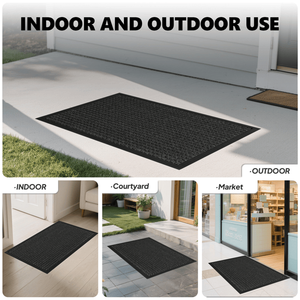 1PC Polypropylene Small Grid Composite Rubber Mat 60x90x0.7cm Gray Anti Fatigue Floor Mat for Kitchen and Home Use - Product Image 5