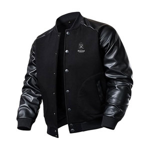 Chaqueta Letterman de Cuero Ligero de Primera Calidad para Hombre, Chaqueta de Invierno Transpirable - Product Image 1