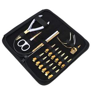 Juego de Herramientas para Extensiones de Cabello con Alicates de Microperlas de Acero Inoxidable, Gancho de Tracción, Agujas de Bucle, Tijeras, Pinzas y Estuche de Rexine con Cremallera - Product Image 1
