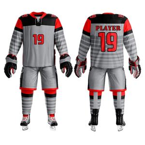 Vêtements de Hockey sur glace personnalisés 100% Polyester, vêtements d'équipe sportive bon marché, Services OEM et ODM, uniformes de Hockey sur glace, nouvelle collection - Product Image 2