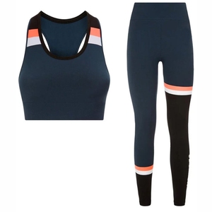 Fashion Yoga Pilates Stretch Seamless Ribbed High-quality Leggings 2 Piece Set for <b>Women</b> - Product Image 4