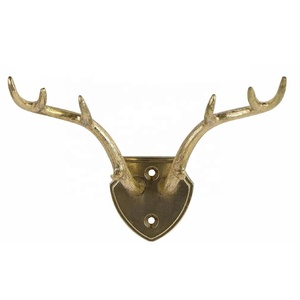 Nouvelle Arrivée Porte-Manteau Mural Multi-Crochets en Aluminium Effet Bois de Cerf Finition Dorée pour Cuisine, Salle de Bain, Chambre et Décoration Intérieure - Product Image 1