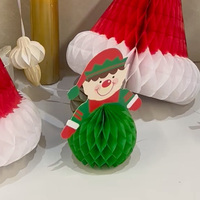 Set de Decoración Navideña con Papel de Seda con Diseño de Duende, 7 Pulgadas de Alto, Impresión Offset, CE-8P063, para Regalos de Fiesta
