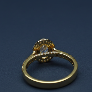 2.00 Ct IGI Certified Lab Created Diamond Ring Oval Engagement VVS2 F Yellow Gold Custom Wholesale Diamond Ring Lab - Product Image 4