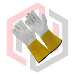 Gants de soudage MIG en cuir de chèvre, résistants à la chaleur, antistatiques, résistants aux déchirures, anti-vibrations, sans silicone, épaisseur 7 oz, 16 pouces - Product Image 4