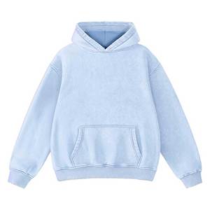 Fournisseur de sweats à capuche délavés à l'acide avec logo personnalisé, sweats en coton épais, service OEM en gros disponible - Product Image 1