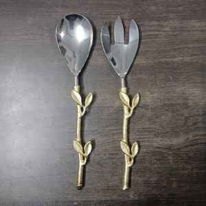 Cuillère de service à salade en acier inoxydable avec poignée en forme de feuille, la plus vendue, compatible lave-vaisselle, pour cuisines, hôtels, maisons, qualité export, vente en gros - Product Image 5