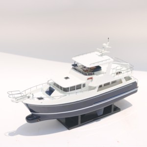 SELENE 60 <b>YACHT</b> Handmade Painted Wooden American Modern <b>Yacht</b> Model Customized for Business Gift or Collection - Product Image 1