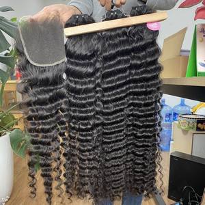 [PRIX IMBATTABLE SUR LA DENTELLE SUISSE] Fermeture et frontal en dentelle de cheveux vierges cambodgiens 4x4 5x5 6x6 Prix de gros - Product Image 4