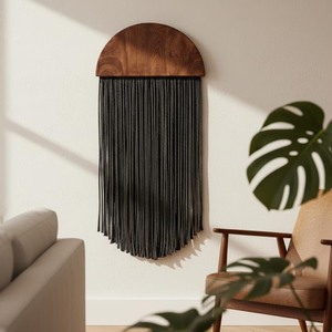 Bohemian Macrame Wall Hanging Natural Fiber Vertical Design Irregular Shape Home Decor Living Room Art Piece <b>Single</b>-Piece - Product Image 6