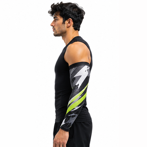 Mangas de compresión deportivas para hombre, personalizadas, transpirables, de secado rápido, elásticas, para fitness, running, ciclismo, entrenamiento, soporte y protección atlética. - Product Image 6