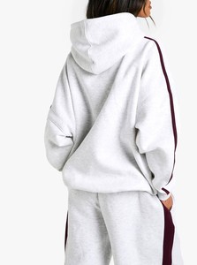 Hoodies oversize pour femmes avec logo frontal, effet délavé, épaules tombantes, manches longues, style streetwear et gym, personnalisables, pour l'hiver - Product Image 2