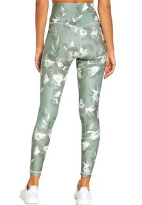 High Waist <b>Thick</b> Compression Workout Breathable Seamless Knitted Sublimation Printing Yoga <b>Leggings</b> Women with Pockets - Product Image 3