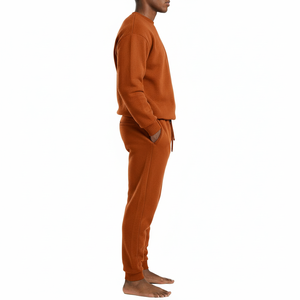 ชุดวอร์มผู้ชาย เสื้อสเวตเชิ้ตและกางเกงจ็อกเกอร์ผ้าฝ้ายฟลีซ ปักโลโก้ได้ตามสั่ง ขายส่ง รับผลิตแบบ OEM ODM - Product Image 3