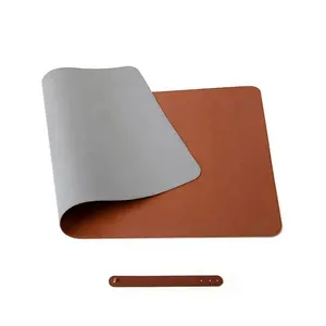 Promotional Single Sided Fur PU Leather Large Computer Desk Table Mat