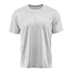 T-shirt à manches courtes pour homme, col rond, coupe classique, couleur unie, tricoté, style décontracté, 100% polyester - Product Image 5