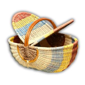 Customizable Natural RATTAN HARVEST <b>BASKET</b> PICNIC <b>BASKET</b> Food <b>Storage</b> Handmade <b>Wicker</b> Home Decor Gift & Home Decor - Product Image 1