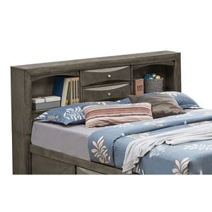 Letto Matrimoniale Moderno ed Elegante Grigio con Contenitore Sottostante per Case Contemporanee - Product Image 5