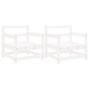 Silla de Jardín de Madera de Pino Macizo y Contrachapado en Color Blanco, Categoría de Producto Regular - Product Image 2