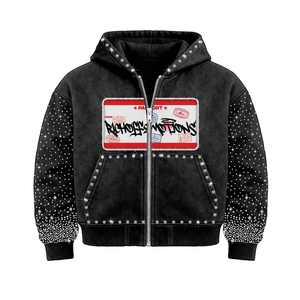 Sudadera con Capucha Extra Grande para Hombre, Personalizada con Logotipo, 100% Algodón, Impresión Puff, Transpirable, Ecológica, de Gran Peso - Product Image 2