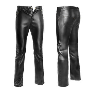 Pantalones de Cuero Genuino Ajustados, Modelo Nuevo, Ropa Casual, Transpirable, de Alta Calidad, Personalizados para Hombre - Product Image 2