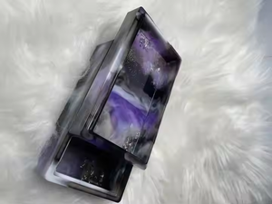 Luxury Black Epoxy Resin Jewelry <b>Box</b> Handmade Rectangular Decorative Storage <b>Box</b> with Gold Foil <b>Keepsake</b> Gift <b>Box</b> Ring Necklace - Product Image 6