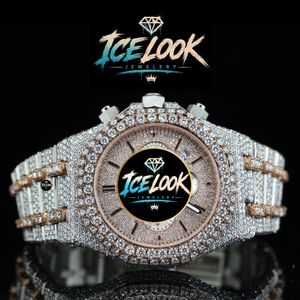 ICE LOOK นาฬิกาโครโนกราฟสแตนเลสสตีลสุดหรูสำหรับทุกเพศ หน้าปัด 42 มม. คริสตัลแซฟไฟร์ ระบบอนาล็อก กลไกคู่ สายขนาด 20 มม. เครื่องประดับ - Product Image 5