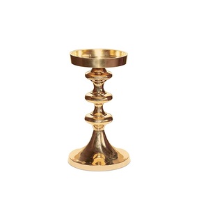 Support à bougies en laiton personnalisé avec logo, 3 pièces, design unique, plaqué or, support décoratif pour bougies chauffe-plat à prix avantageux - Product Image 3