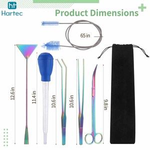 <b>Heavy</b> <b>Duty</b> Stainless Steel Aquascaping Set Planted Fish Tank Trimming Scissors Curved Tweezers Cleaning Maintenance <b>Tools</b> - Product Image 3