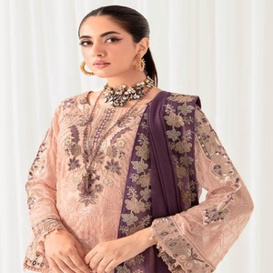 Liquidation vente femmes fête porter Pakistan Style indien en mousseline de soie Shalwar Kamez Dupata robe en gros par Ramsha - Product Image 2