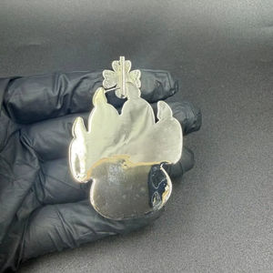 Pendentif unisexe en diamant plaqué or rose en argent sterling S925, taille brillante, certifié IGI, style HipHop, vente chaude - Product Image 6