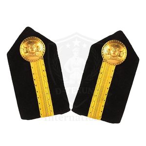 Custom Embroidered Eco-Friendly Epaulettes Gold <b>Stripes</b> Fan Badge Sew-On Badges for Uniform Shoulder Rank By D-TEXUNI INTL - Product Image 2