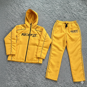 Conjunto Deportivo Rexfit para Hombre, Chaqueta Cortavientos de Nailon y Pantalones Cortos, Servicio OEM, Conjunto Deportivo de Verano, Venta al Por Mayor - Product Image 5